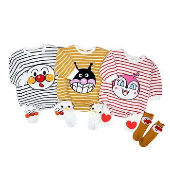 

Newborn baby boy rompers Toddler Jumpsuit Girls stripe cartoon Baby Clothes Infant Boy Overall Children Outfit Spring