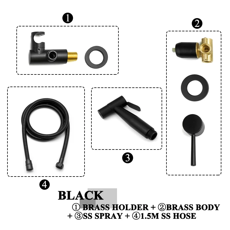 Black Set SS Hose
