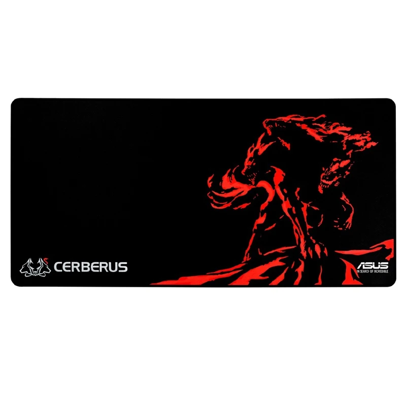 Коврик для мыши ASUS Cerberus Mat XXL, резиновая основа, тканевая поверхность, 900 x 440 x 3 мм, цвет: черный/красный