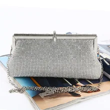 Алмазный Вечерний Клатч со съемной цепочкой на плечо