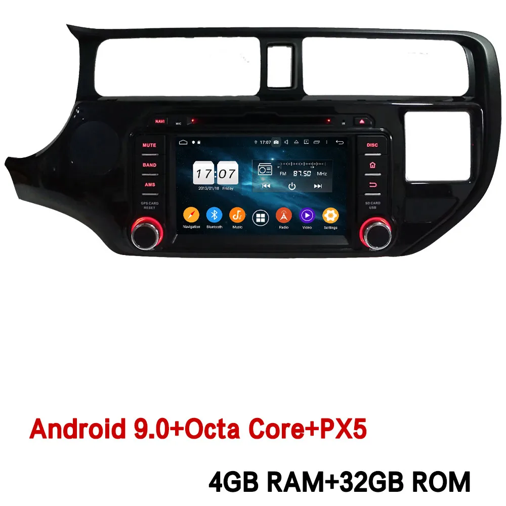 4GB RAM x 32GB ROM Klyde 4G wifi Android 9 Восьмиядерный 4 Гб ОЗУ 64 Гб ПЗУ DSP BT автомобильный DVD мультимедийный плеер Радио стерео для Kia Rio K3 Pride 2011 - Цвет: 4GB RAM x 32GB ROM