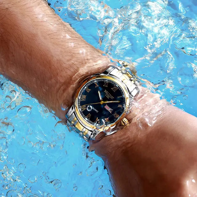 BELUSHI Business Mens Watches Famous Brand Luxury Big Dial Male Watch Waterproof Quartz Gold Watch Men montre homme 2021 6