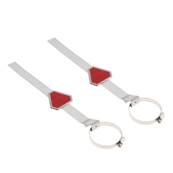 

2x Car Vehicle Reflective Anti Static Earth Belt Styling Strip Red Color