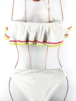 

2020 new solid color bikini bikini suit push-up style white