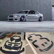 Автомобильный Широкий обвес для BMW E46 2 двери 4 двери FRP стекловолокно бодик Крышка передняя губа заднее крыло багажник спойлер ракета Банни запчасти