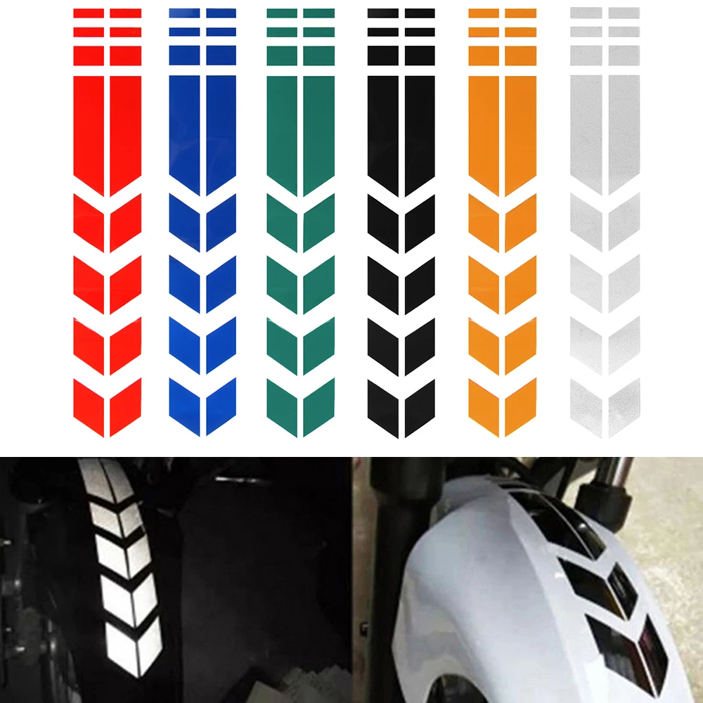 

1PC Motorcycle Reflective Decal Long lasting Waterproof Wheel on Fender Arrow Tape Stickers Car Decoration Tools New Hot