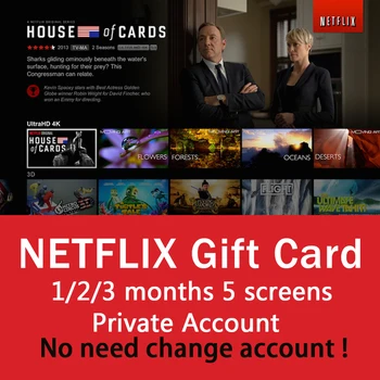 

Netflix Premium Account 1/2/3 months 5 Screen Global Real Netflix Gift Card 1 Month 4K Ultra Private Account 100% Stable