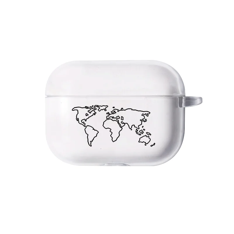 I250016 Мягкий чехол для наушников для Apple Airpods Pro, чехол, милый, карта поездки, прозрачный, Роскошный чехол для наушников Air pods Pro, чехол - Цвет: I250016