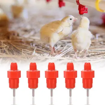 

Poultry Bird Chicken Water Feeder 100PCS Automatic Chicken Water Nipple Poultry Hen Duck Goose Drinking Machine