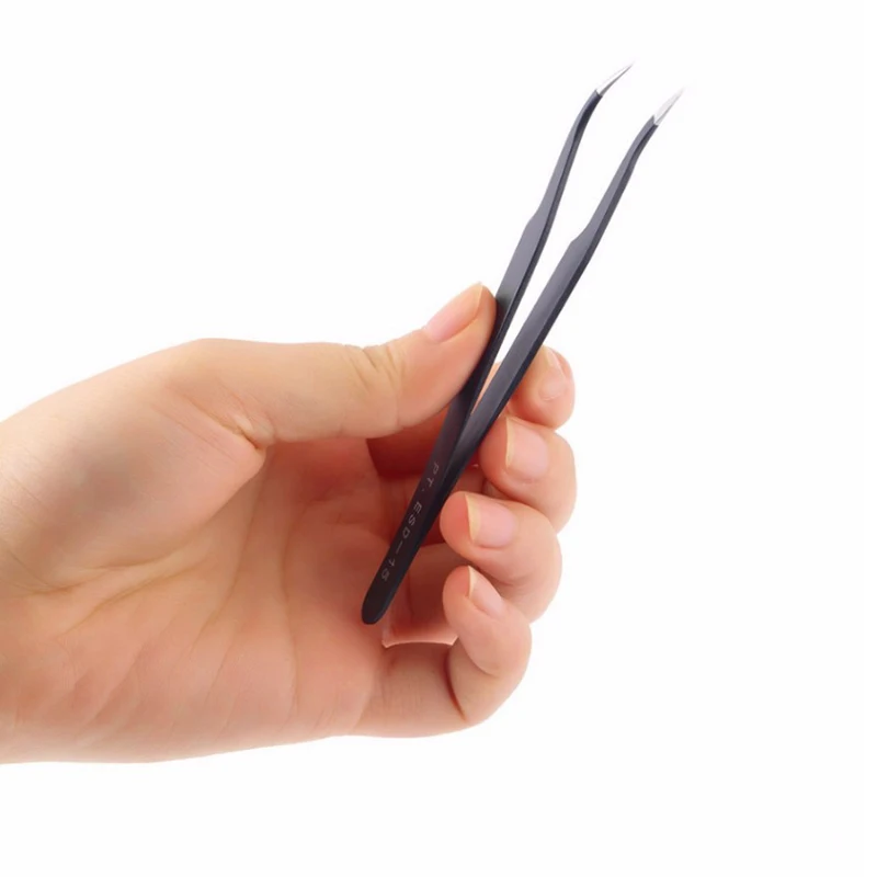 Jewelry Tools Stainless Steel Tweezers Chips Removal Tool Soldering Tweezer For DIY Bracelet Earring Jewelry Tool 1/2pcs jewelry tools