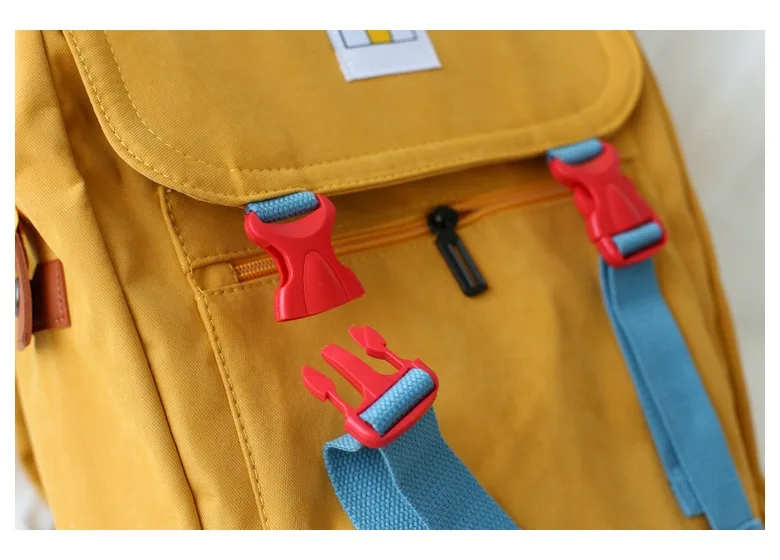 Корейские парусиновые женские серые рюкзаки Harajuku Kawaii дорожный пакет школьной сумки для девочек-подростков Mochila милый рюкзак желтый черный