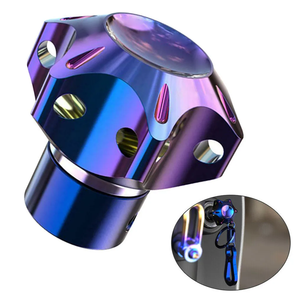 1pc Universal Burn Blue DIY Motorcycle Key Cover Case Shell Aluminum
