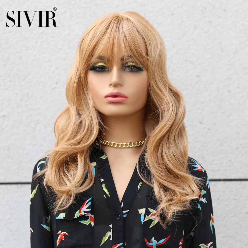 

Sivir 18inch Synthetic wigs with Bangs Gold/purple Wigs for Black Women Sexy Wig Party/Cosplay Wigs High Temperature Fiber