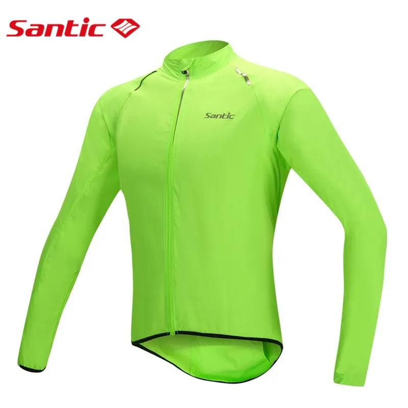 Santic Мужская велосипедная куртка быстросохнущая кожаная Дышащая MTB дорожный