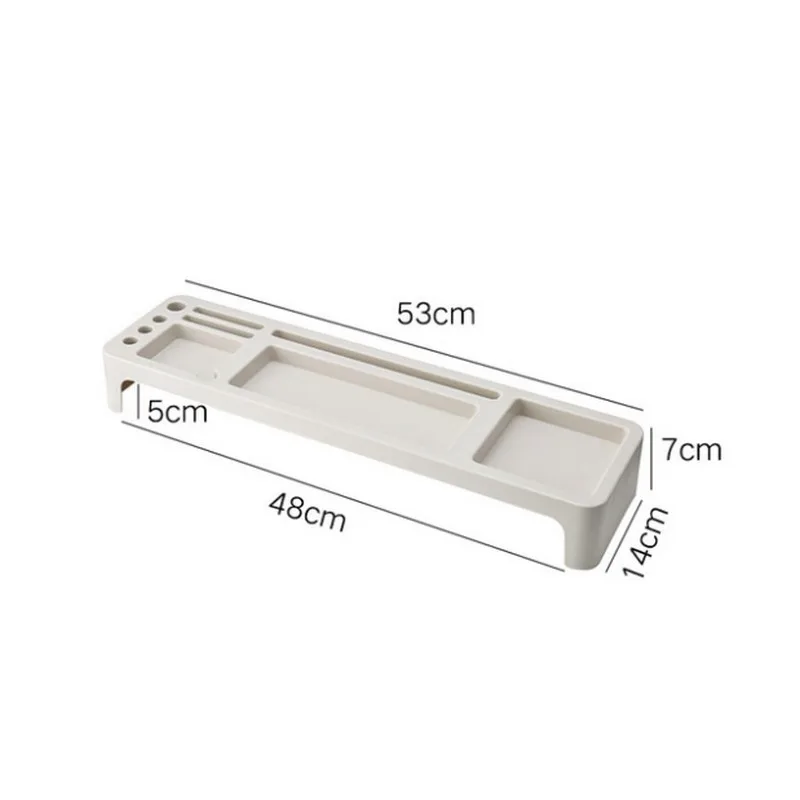 Серый Пластиковая офисная Подставка для хранения стол Органайзер настольный канцелярский держатель настольный органайзер для компьютера/клавиатуры/учебников/Pad/телефона - Цвет: Серый