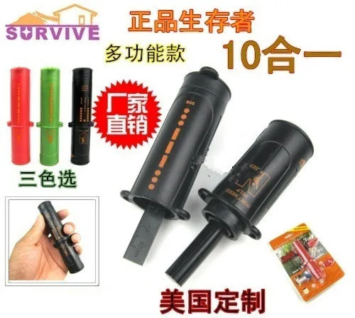 

American/Survivors 10-in-One da fire bang/Multi-functional Fint And Steel/Firestone/Open Country Fire/Survivors