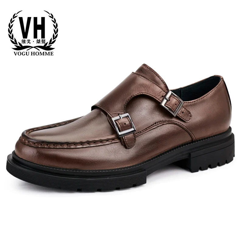 

business casual shoes men High Quality Genuine Leather mens luxury shoes men designer shoes British retro all-match cowhide