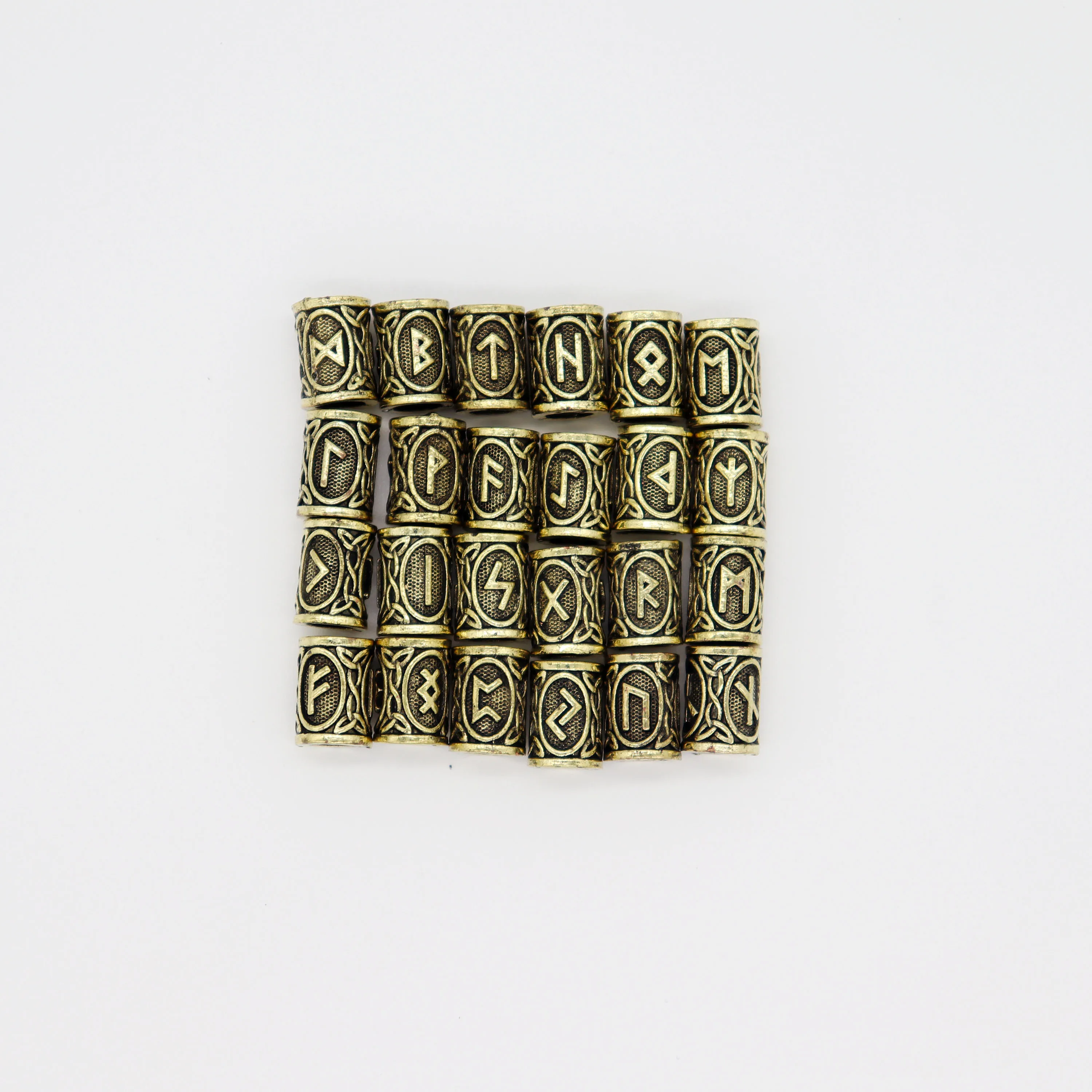 Rune Beads 24pcs/lot Viking Runes Charms for Jewelry