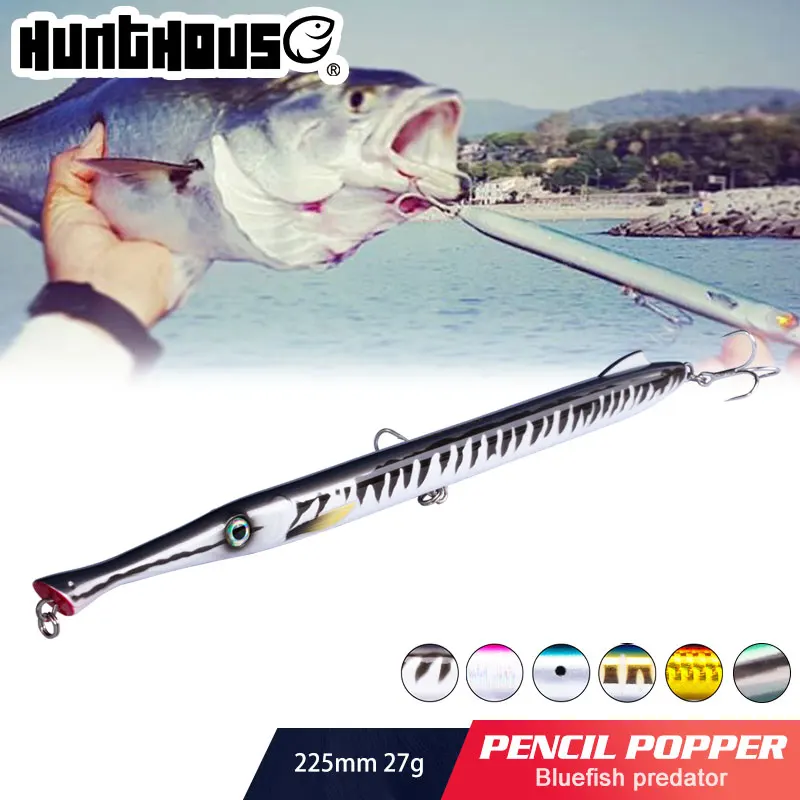 

Hunthouse fishing lure don bellone lure 225mm/27g longcasting pencil stickbait sinking pesca for fishing leerfish and blue fish
