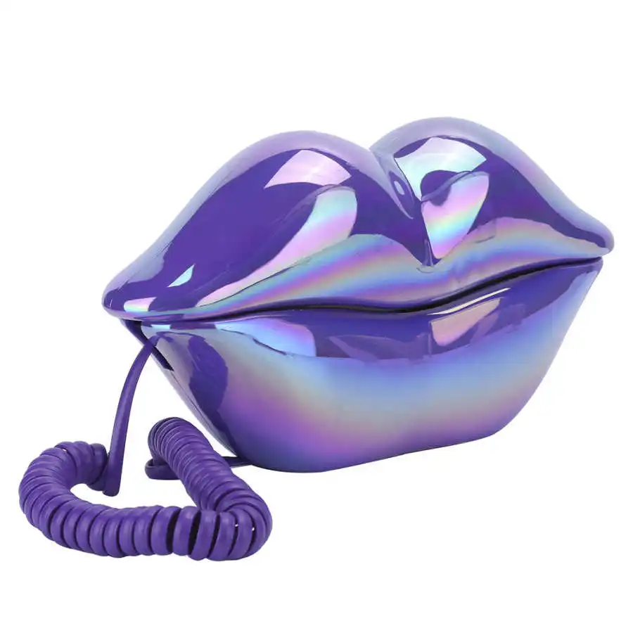 Lip-Shaped Electroplate Desktop Telephone