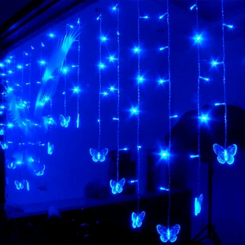 

3.5m Butterfly LED STRING Strip Festival Holiday LIGHTS CHRISTMAS WEDDING Lamps 3.5m 96LED 110V/220V EU/US Plug