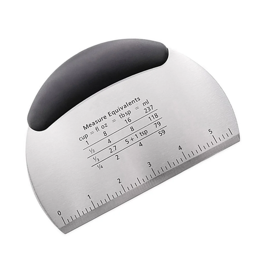 

1PC Dough Scraper Rustproof Sharp Stainless Steel Dough Scraper for Kitchen Restaurant