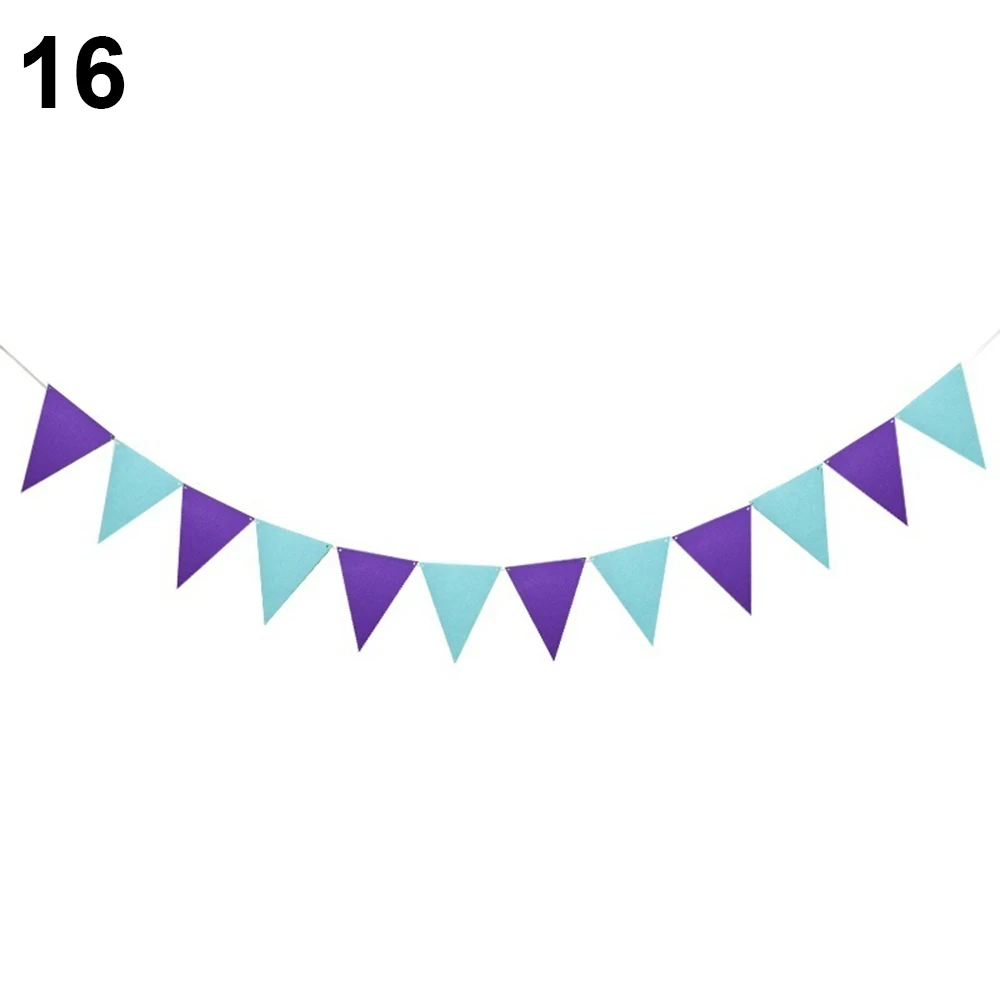 2.5m DIY Multicolor Bunting Banners Garland Flags Pendant for Baby Shower Birthday Party Home Decorations - Цвет: 16