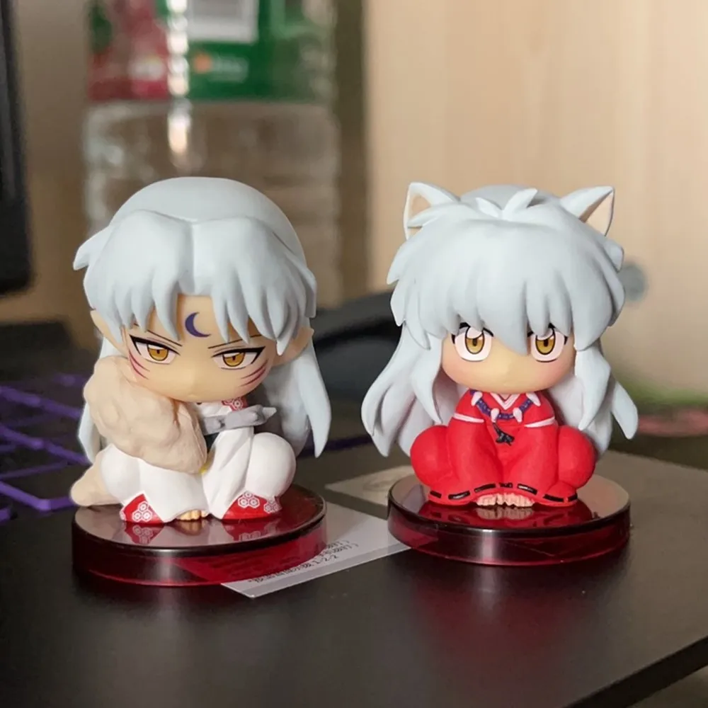 4pcs/lot Inuyasha Anime Sesshoumaru 4.5cm PVC Action Figure Collection Model Doll Toys Gift