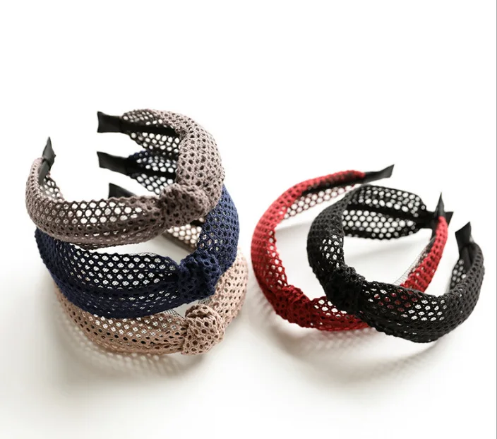 Korean-style Top Grade Gold Velvet Diamond Set Leopord Pattern Hair Bands Knot Large Rims Versatile Headband Women's