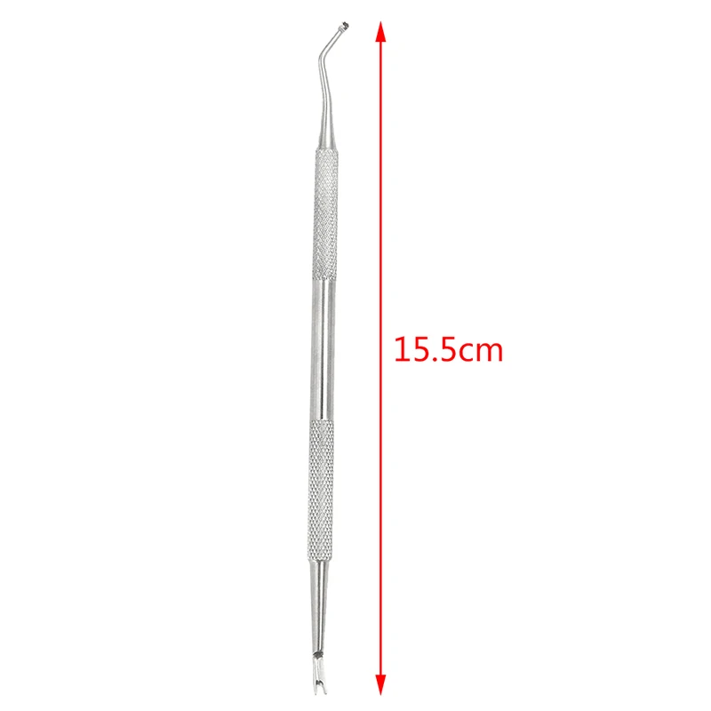 1PCS 15.5cm Foot Cleaning Care Ingrown Hook Stainless Steel Bunion Corrector Dual End Nail Toenails Lifter Pedicure Tool