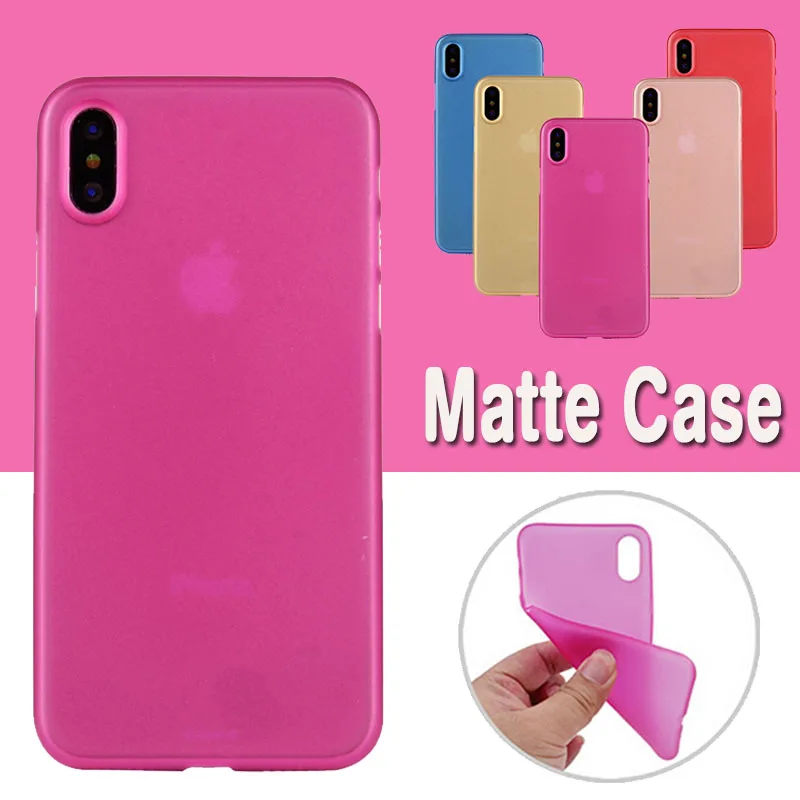 

0.3mm Ultra Thin Soft PP Transparent Case For iPhone 11 Pro Max XS XR X 8 7 6 6S Plus Colorful Matte Frosted Shockproof Cover
