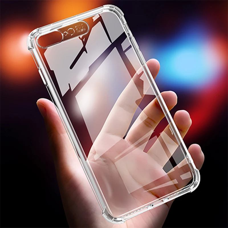 

Luxury Clear Soft TPU Case For iPhone X XS 8 7 6 s Plus Shockproof Soft TPU Silicone Cover Case For iPhone 7 8 Cover Case