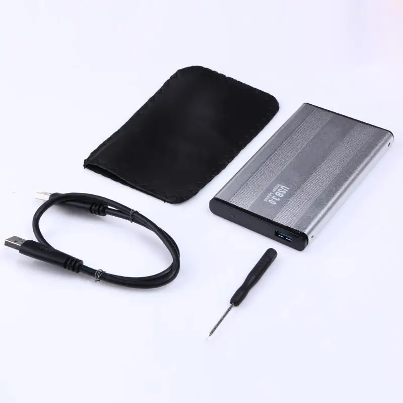 Vktech 2," дюймовый SATA USB 3,0 жесткий диск Внешний корпус HDD диск чехол для жесткий диск для ноутбука коробка корпус высокого качества Прямая поставка - Цвет: Серебристый