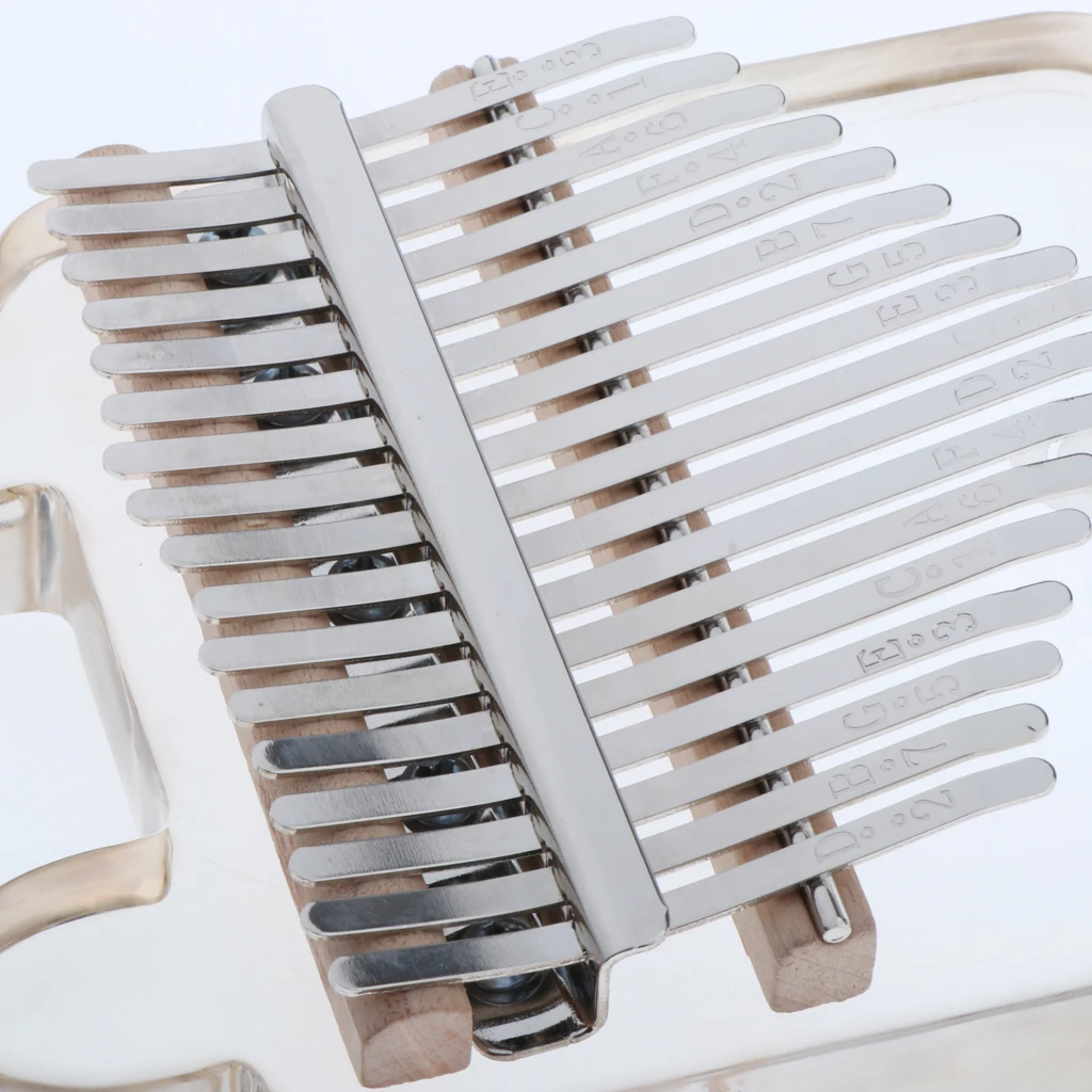 17 Key Kalimba Clear Thumb Piano Gift Transparent Acrylic Musical Instrument w/ Bag Hammer Cute Lovely Animals Cat Bear Rabbit 