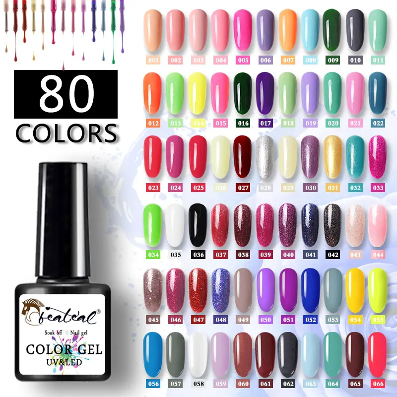 

Beateal 7.5ml Gel Nail Polish All For Manicure Set Semi Permanent Vernis UV Top Coat Poly Gel Varnish Hybrid Gel Nail Polish