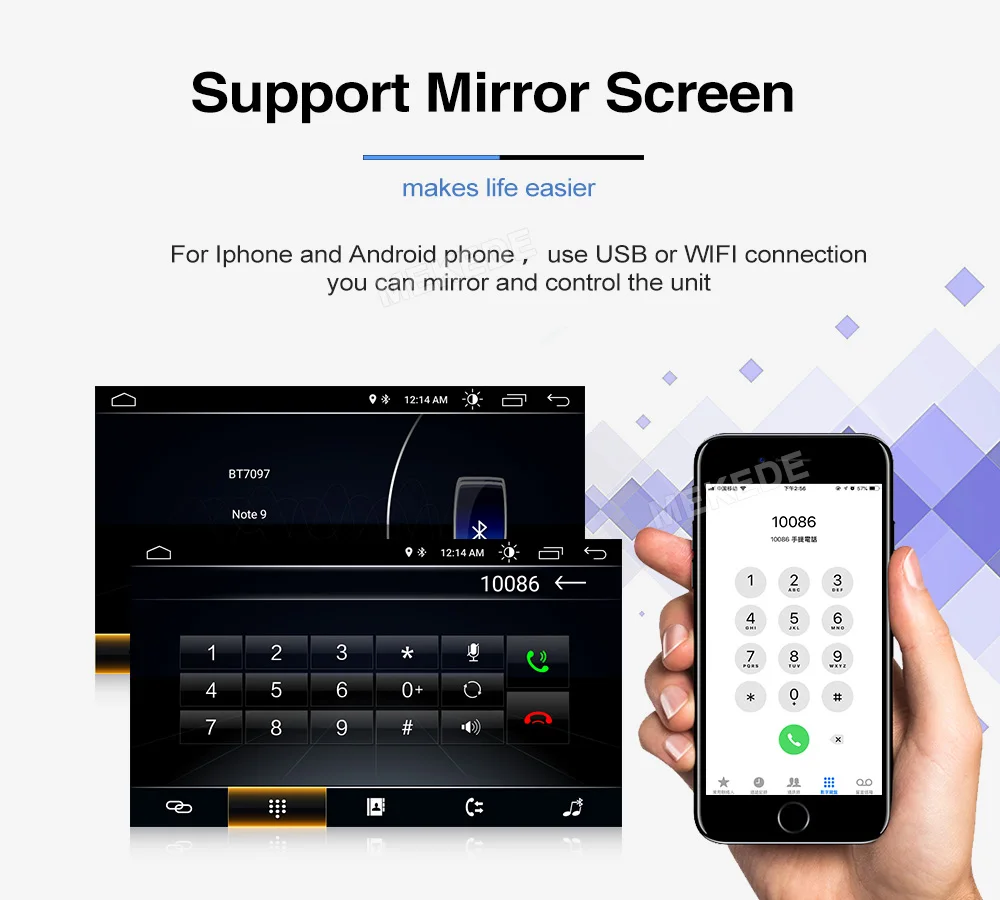 Cheap MEKEDE Car Multimedia player Android 9 DSP car DVD player For Mazda3 Mazda 3 2004-2009 32G ROM GPS navigation radio stereo WIFI 14
