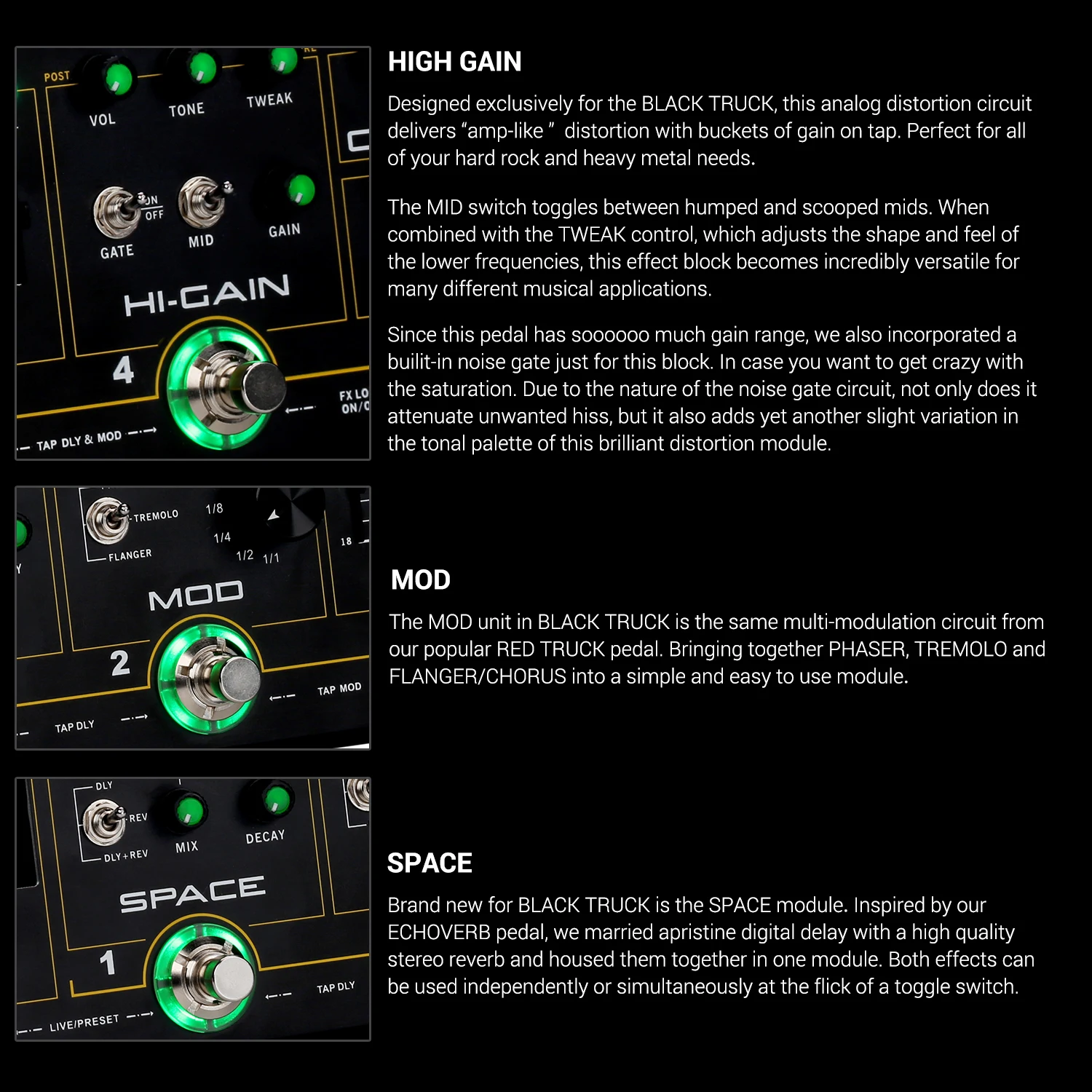 MOOER черный грузовик 6-in-1 комбинированный педаль для гитары для создания спецэффектов компрессор+ Overdrive+ искажения струнный инструмент Запчасти