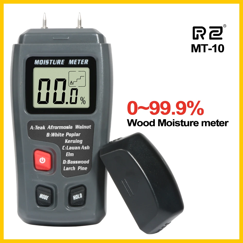Medidor de humedad de madera RZ, higrómetro, Detector de humedad de madera, probador Digital de humedad de madera