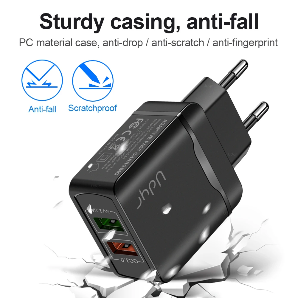 Udyr Quick Charge 3 0 28W QC Dual USB зарядное устройство адаптер EU вилка дорожный настенный