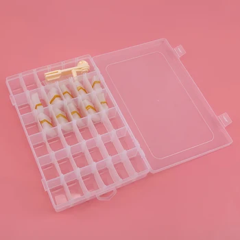 

Portable Reels 36 Grids Sewing Supplies Storage Box Holder Cross Stitch Ornaments Thread Organizer Transparent Crafts For Home