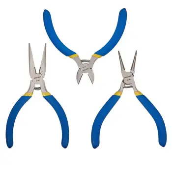 

1 Set 3pcs Jewelry Pliers Sets Long Nose Round Nose Pliers Side-Cutting Pliers