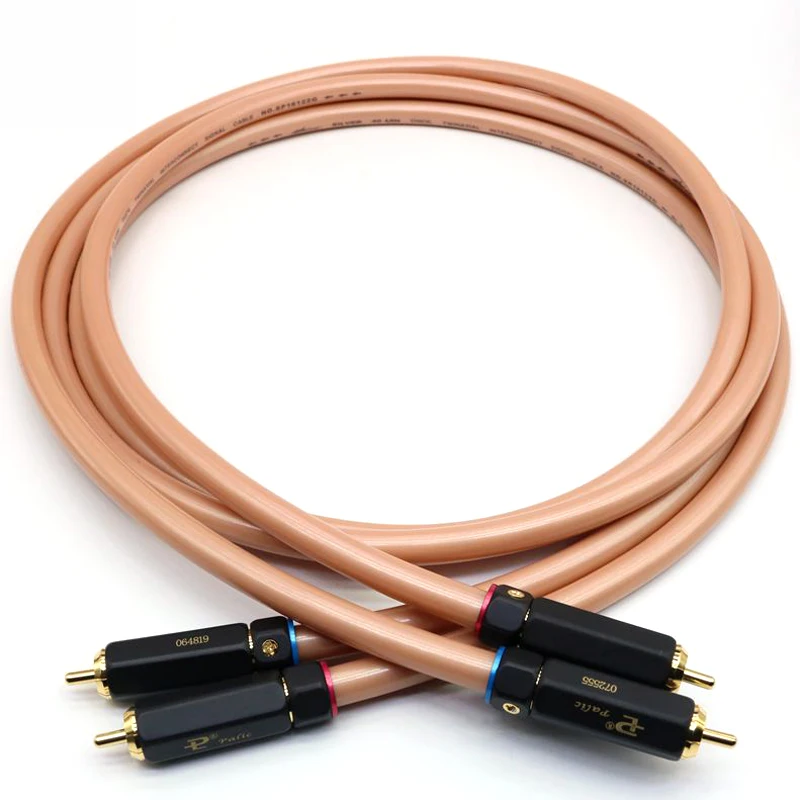 

Pair Linn audio cable interconnect cable with plated gold paliccs RCA plug connector