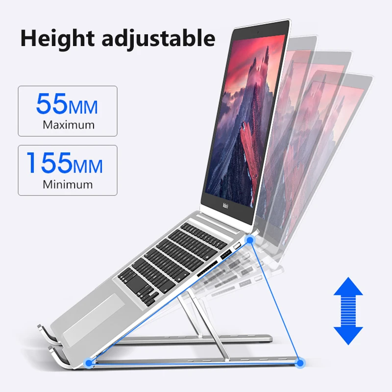  Portable Laptop Stand Adjustable Notebook Stand Holder For Macbook Pro 11 12 13 15 Non-slip Foldabl