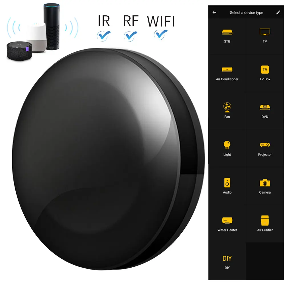 Универсальный умный пульт дистанционного управления TUYA WIFI + IR RF поддержка Alexa Google