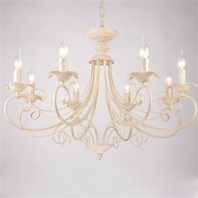 

Классический Европейский кованого железа люстра освещение подвесной светильник в стиле ретро Творческий бар Гостиная люстра черно-бежевые металлические Винтаж приспособление