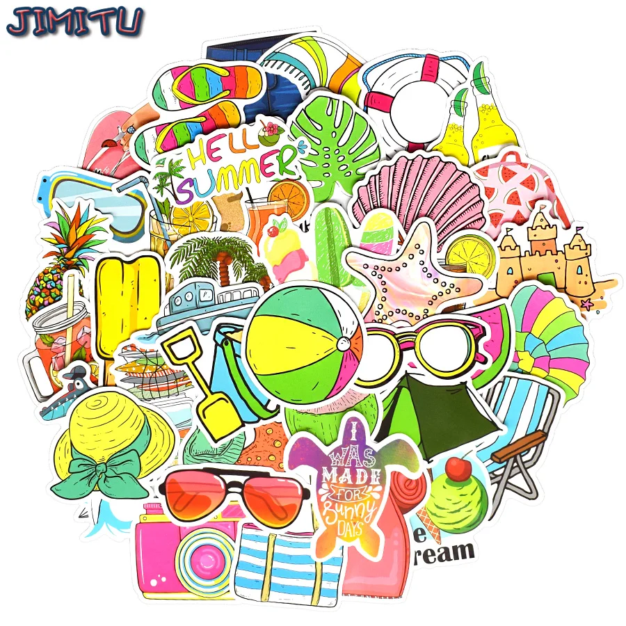 50PCS Summer Girls Stickers Aesthetic Cute Sticker Pack to Surfboard Guitar  Laptop Bike Car Luggage Waterproof Anime Vsco Decals - AliExpress