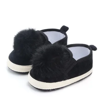 

Infant Newborn Shoes Fox Fur For Babies Girl Princess 2020 Crib Shoes Soft Sole Pram Anti-slip Prewalker Todderl Trainers