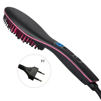 

Dual-purpose Straight Hair Ceramic Brush Easy And Fast Hair Straightener For Long Or Short Hair Colored Or Natural Hair