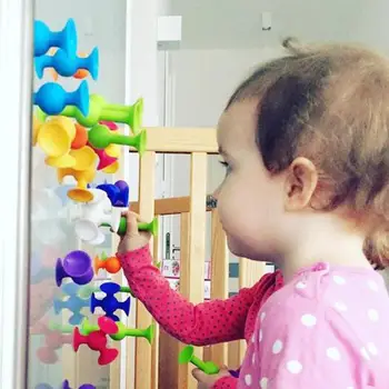 

Building Blocks Assembled Sucker Suction Cup Funny Construction To