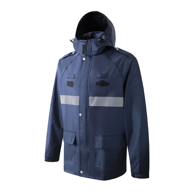 

Strong Adult Reflective Raincoat Road Traffic Rescue Raincoat Uniform Coat Thickened Jacket Riding Reflective Rainwear Suit